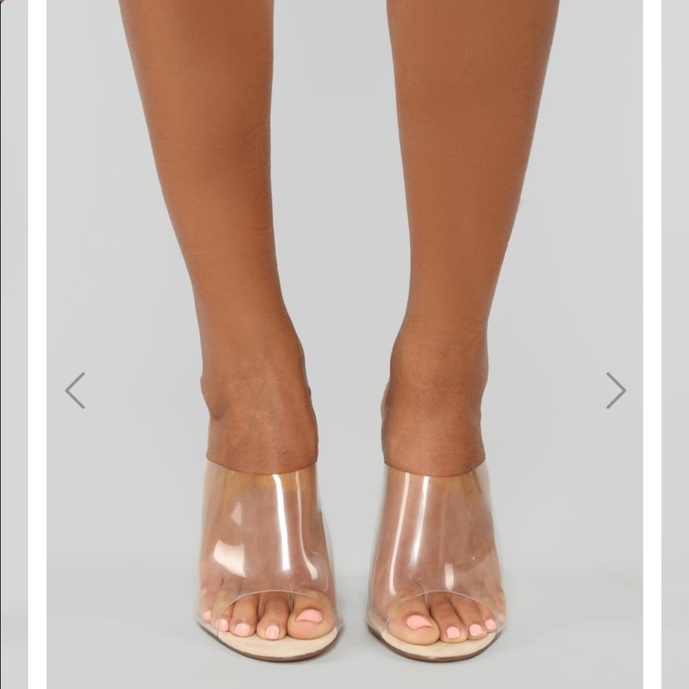 BRAND NEW, Clear slide heels